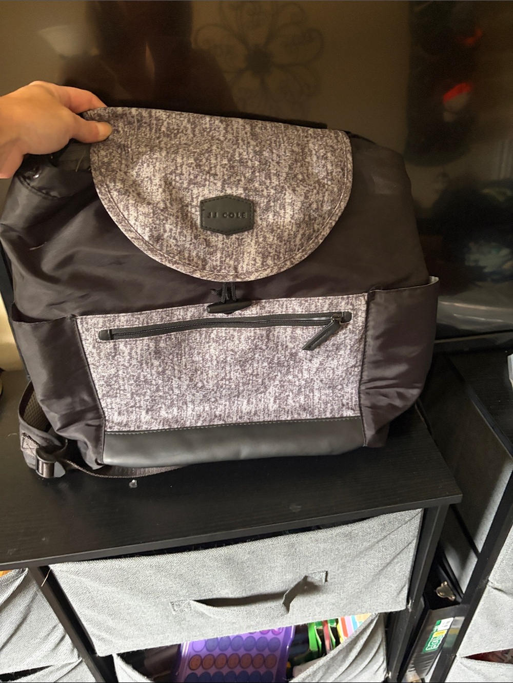 JJ Cole Gray and Black Men's Backpack